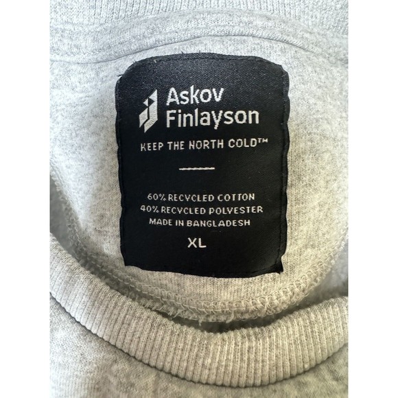 Askov Finlayson Sweatshirt Graphic Print North Reflective Gray Women’s Size XL - Picture 6 of 7
